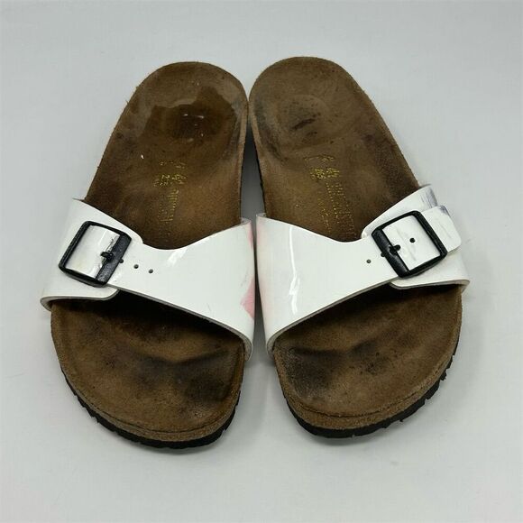Birkenstock Madrid Small Buckle Sandals White Unisex Size 41 (US 10) Casual - Picture 7 of 15